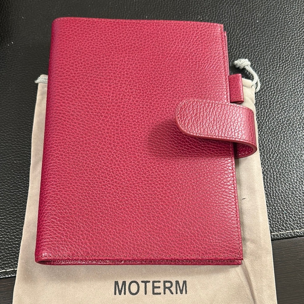 A5 Moterm Cranberry Leather Cover